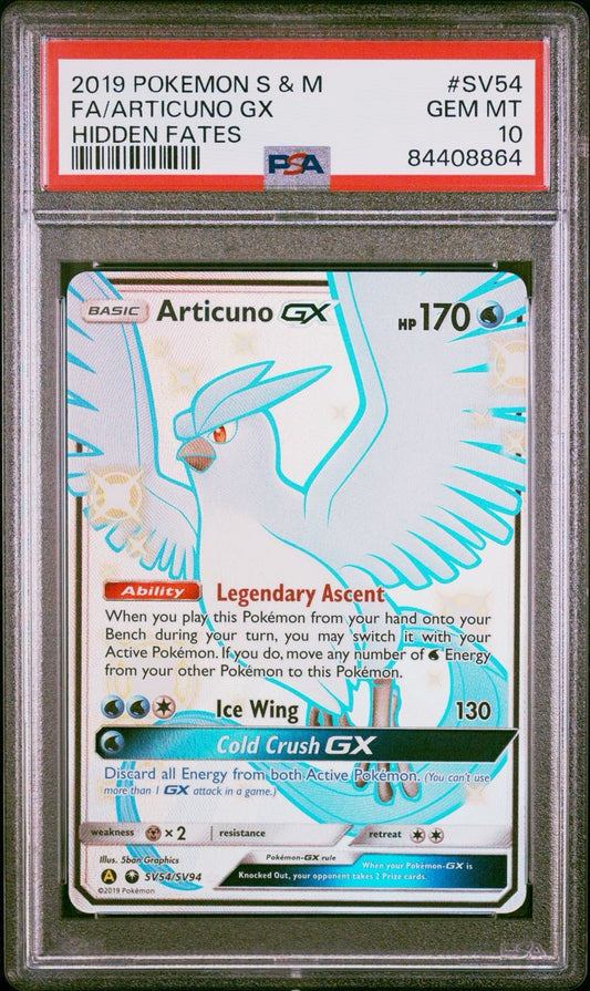 [ENG] 2019 ARTICUNO GX #SV54 / HIDDEN FATES / PSA 10 GEM MINT