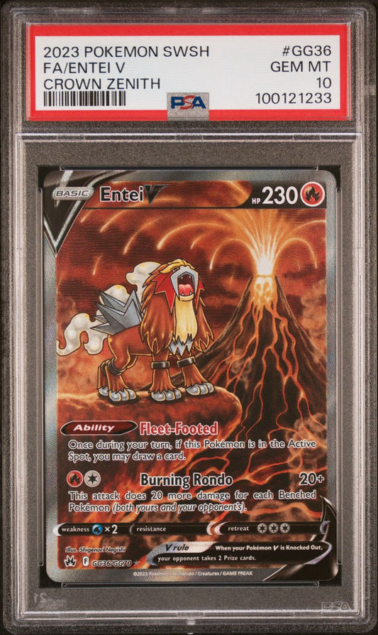 [ENG] 2023 ENTEI V #GG36 / CROWN ZENITH / PSA 10 GEM MINT