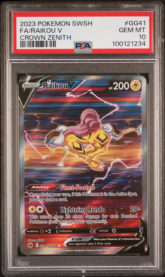 [ENG] 2023 RAIKOU V #GG41 / CROWN ZENITH / PSA 10 GEM MINT